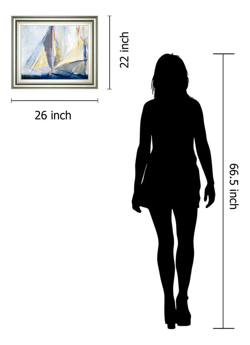 Light Breeze By Torres, M.A. - Framed Print Wall Art - Light Blue