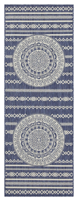 Sunshine - 5'3" X 7'3" Indoor, Outdoor Area Rug - Blue - Polypropylene