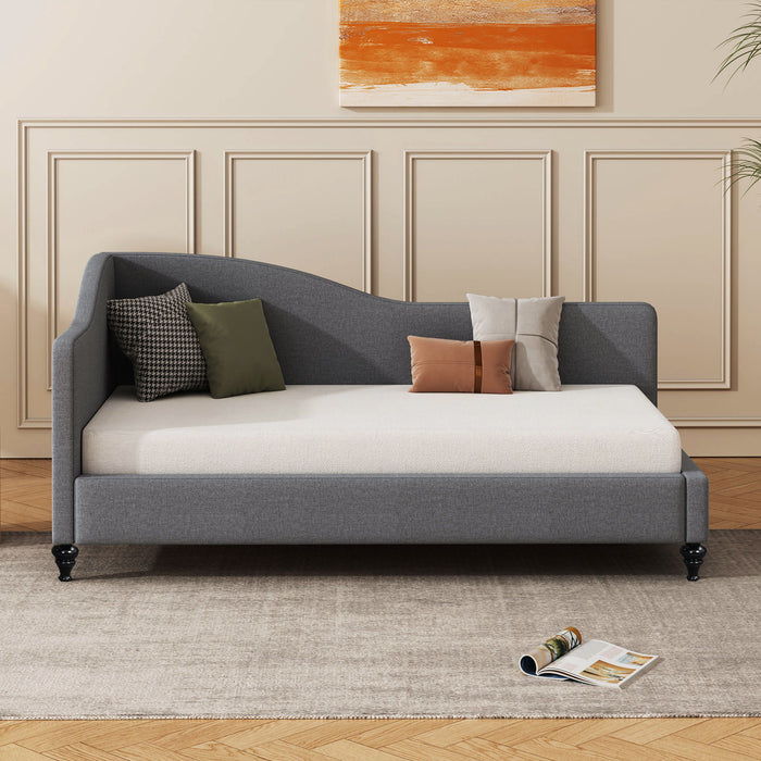 Modern L Shaped Linen Daybed With Legs