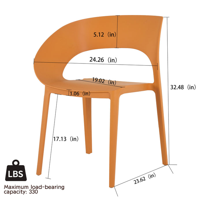 4 Piece Set Of Modern Designed Single Chairs With Folding Square Table