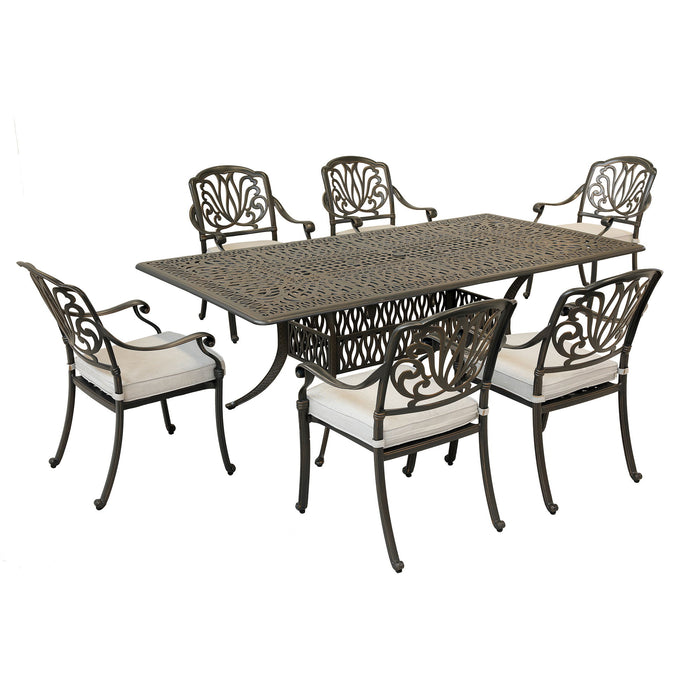 Rectangular Long Dining Set With Sunbrella Cushions