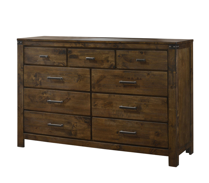 Curtis - Dresser & Mirror - Brown