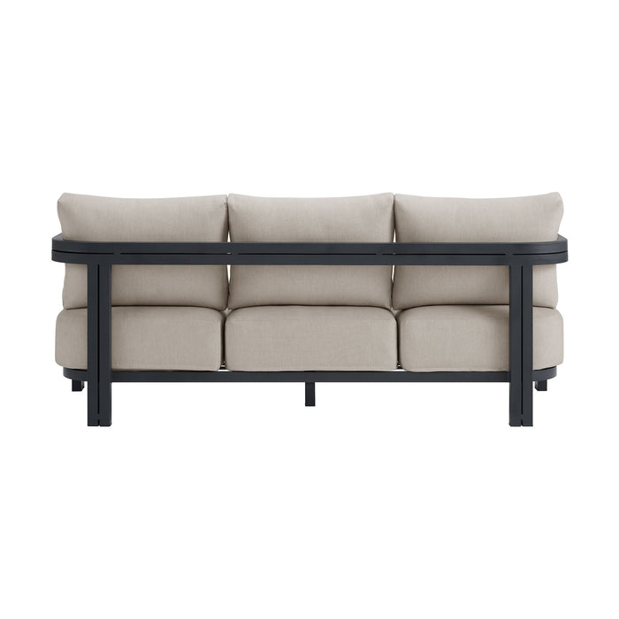 Playa - Sofa With 2 Pillows - Dark Gray / Beige