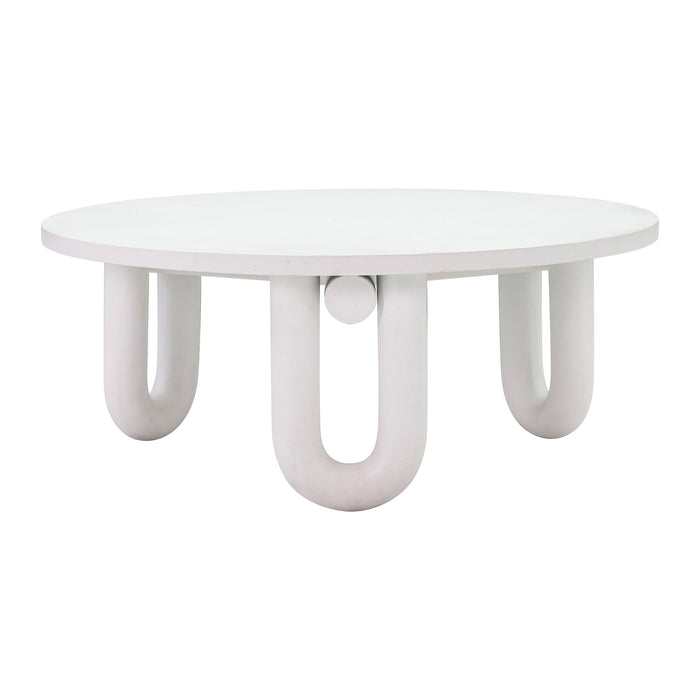 Tildy - Concrete Coffee Table - White