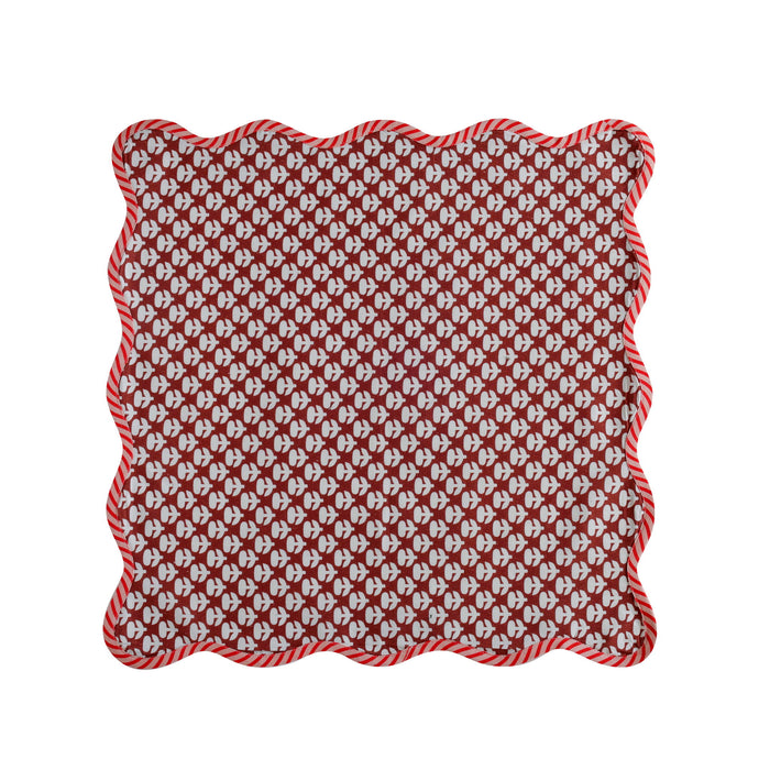 Crissy - Cotton Canvas Printed Napkins (Set of 4) - Rust Vintage Floral