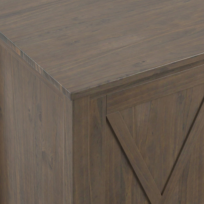 Ela - Sideboard With Wine Storage - Smoky Brown
