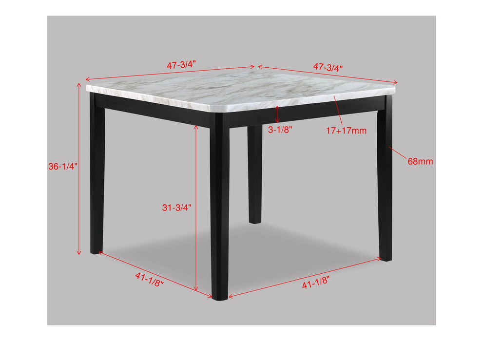 Pascal - 6 Piece Counter Dining Room Set - White