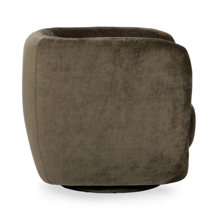 Nico - Upholstered Swivel Chair - Olive Green
