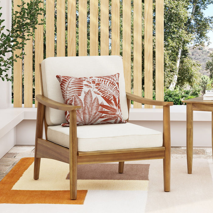 Emmry - Outdoor Acacia Wood Club Chair