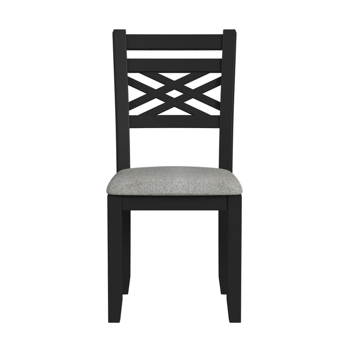 Brooks - 6 Piece Dining Set With Table, 4 Wood Back And Upholstered Seat Chairs, And Bench