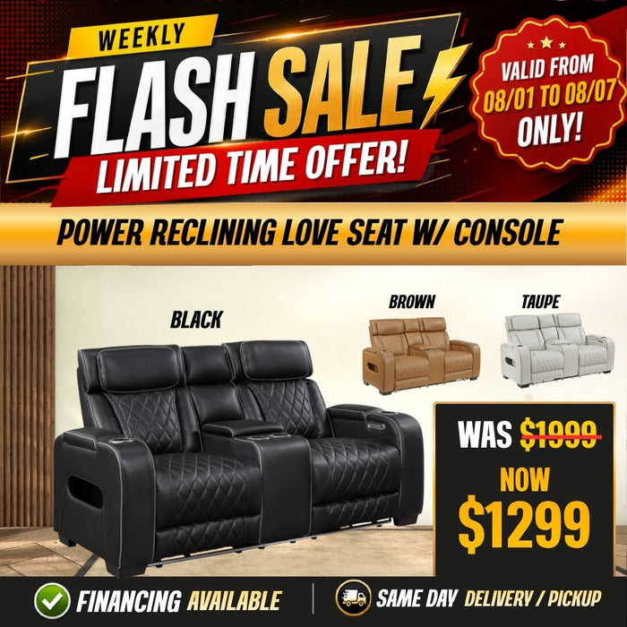 Fairway Power Reclining Love Seat w/ Console
