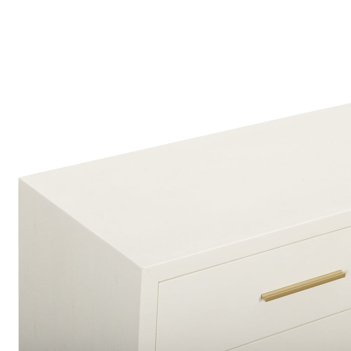 Dani - Faux Shagreen 6-Drawer Dresser - Cream