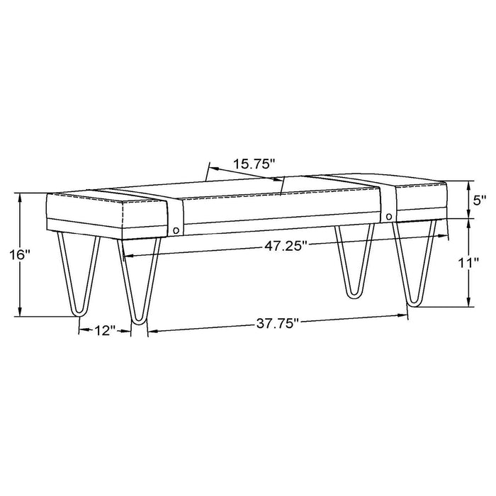 Karis - Upholstered Accent Bench - Beige