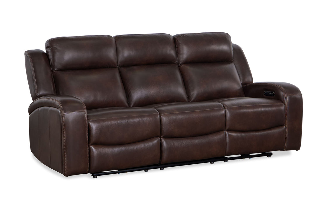 Logan - Top Grain Italian Leather Sofa P2 - Reddish Brown