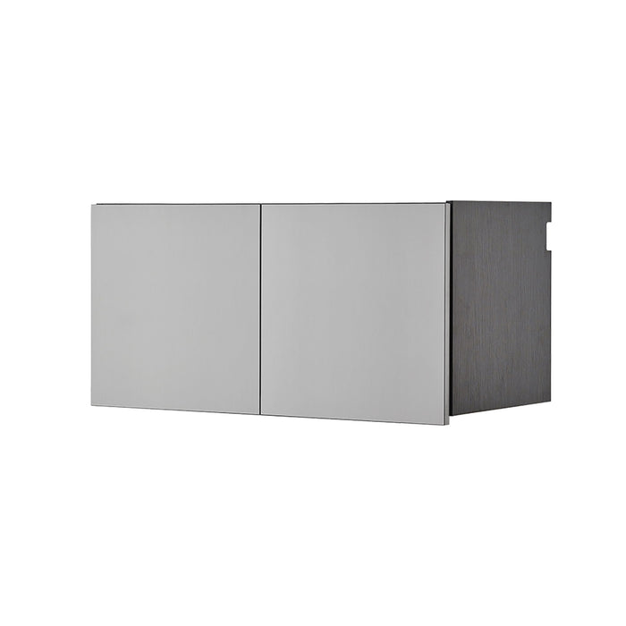 Astro Series - Metal Wall Storage Cabinet With Soft Closing Drawers - Metallic Gray