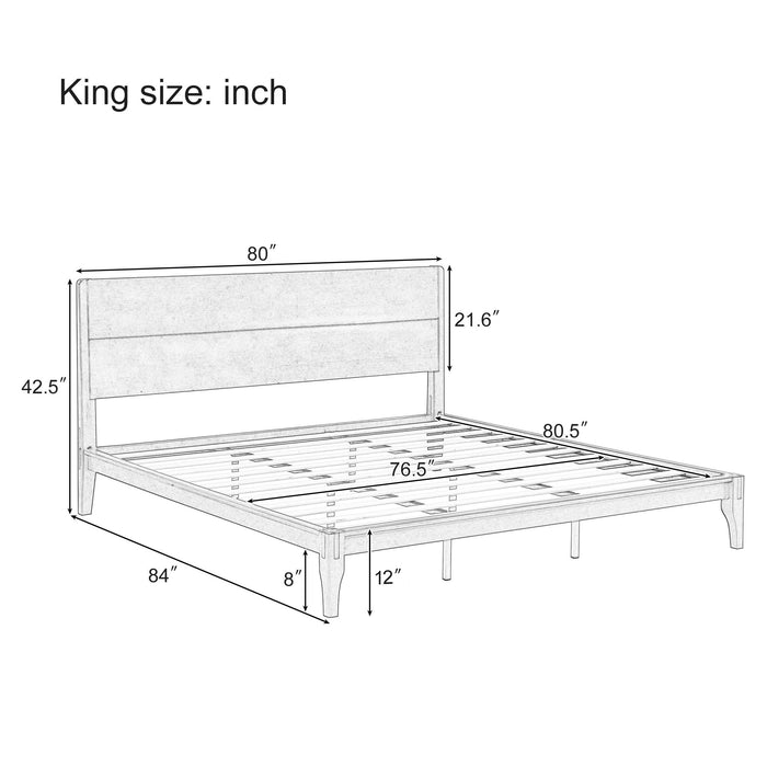 Platform Bed With Metal Support