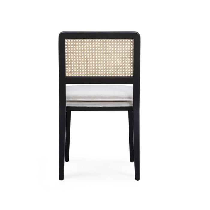 Tassina - Upcycled Performance Linen Dining Chair - Cream