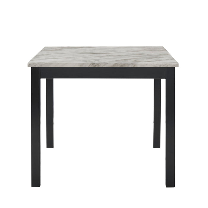 Modern 5 Piece Counter Height Dining Set With Tufted Nail Head Chairs