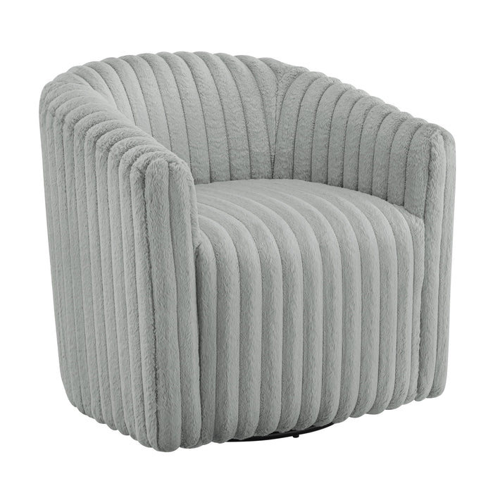 Alexa Barrel Swivel Chair - Gray