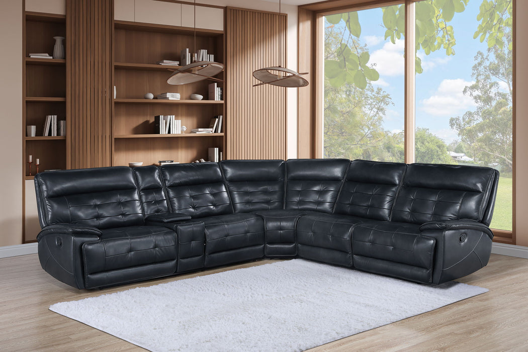 Warner - 3 Piece Manual Sectional - Black