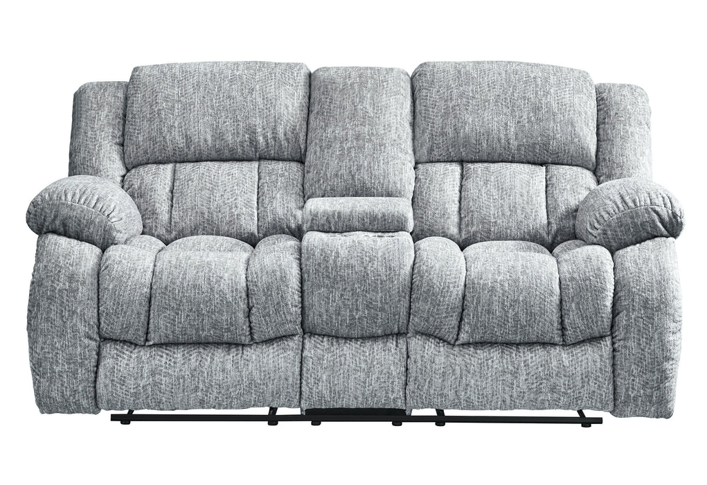 U250 - 3 Piece Living Room Set (Reclining Sofa / Console Reclining Loveseat & Glider Recliner) - Gray