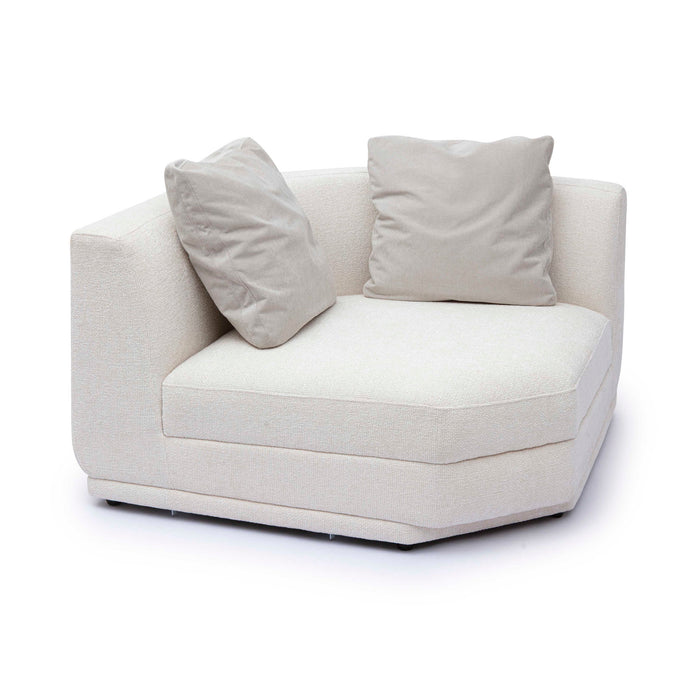 Perry - Modular Wedge Corner Chair - Cream