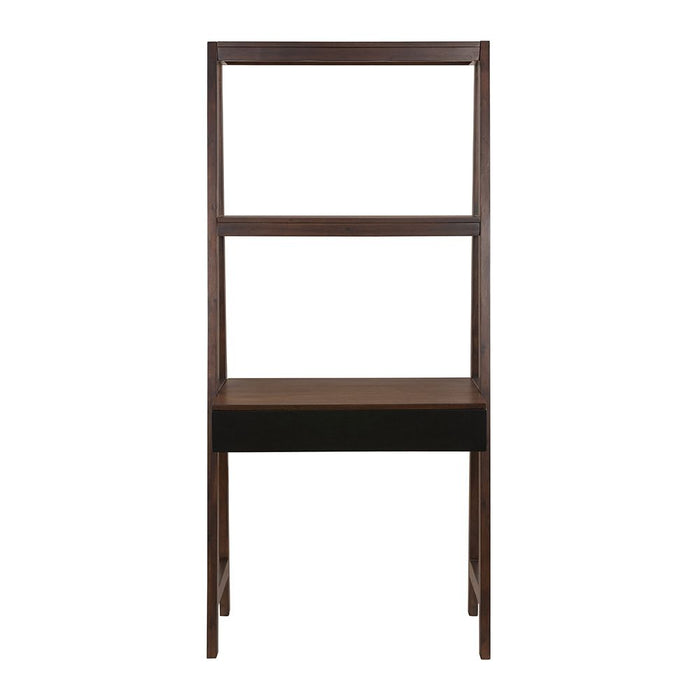 Ladder Desk, Ladder Style Display Shelf - Natural Wood / Brown