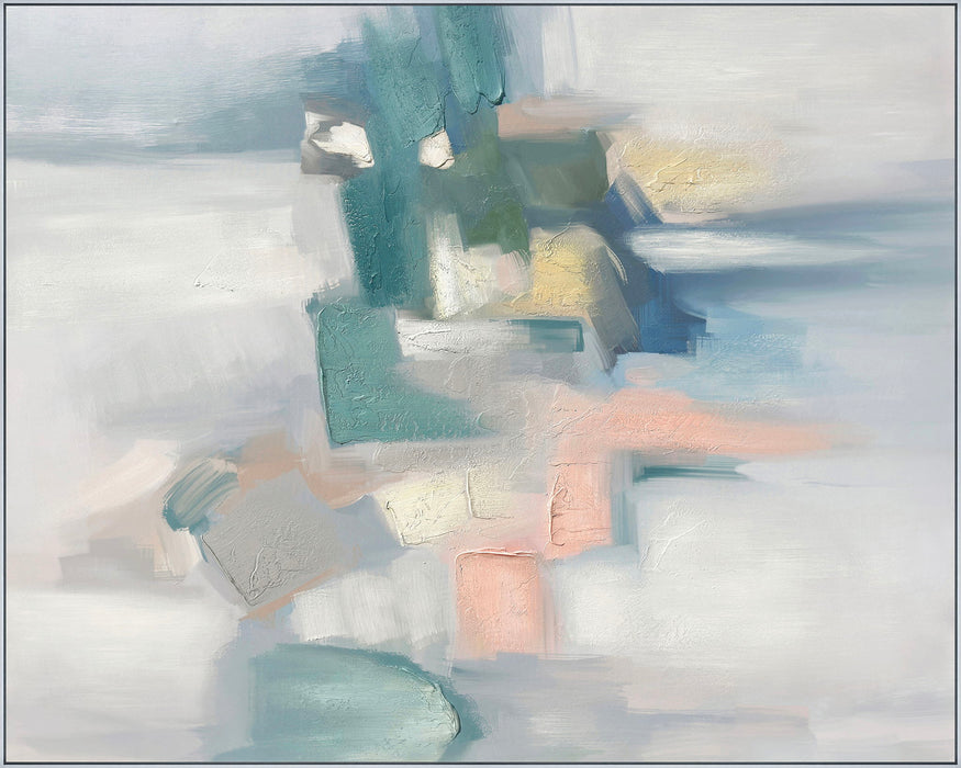 Frosted Pastel Mosaic - 56" x 70" Framed Wall Art