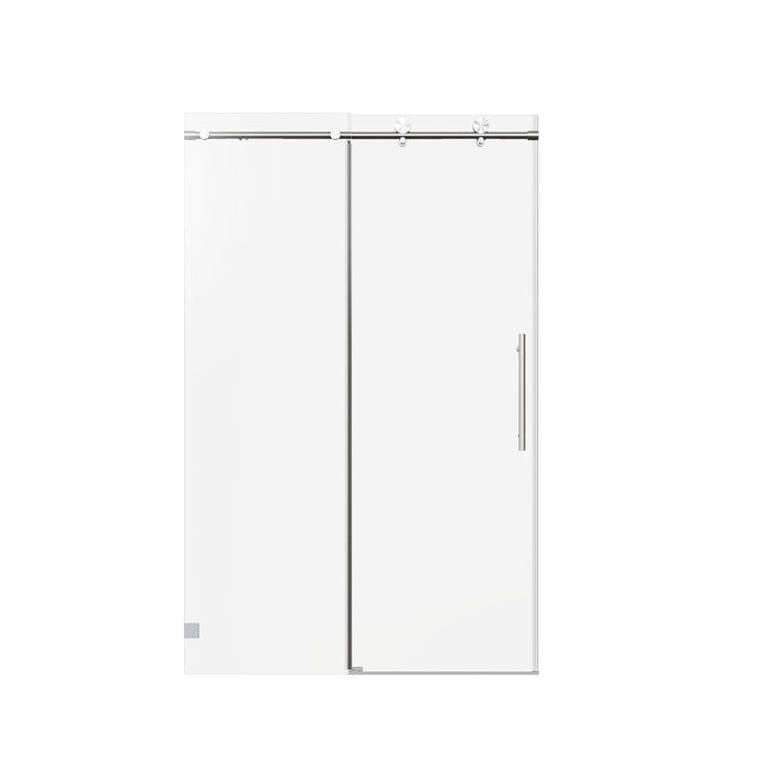 Frameless Single Sliding Soft Close Shower Doors, 5/16" Sgcc Tempered Glass