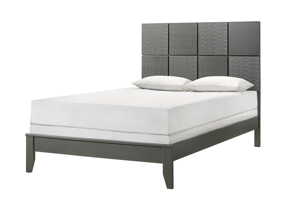 Denker - King Bed - Gun Metal