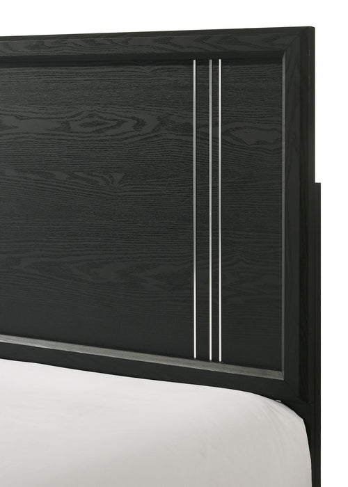 Charlie - Full 5 Piece Bedroom Set - Charcoal
