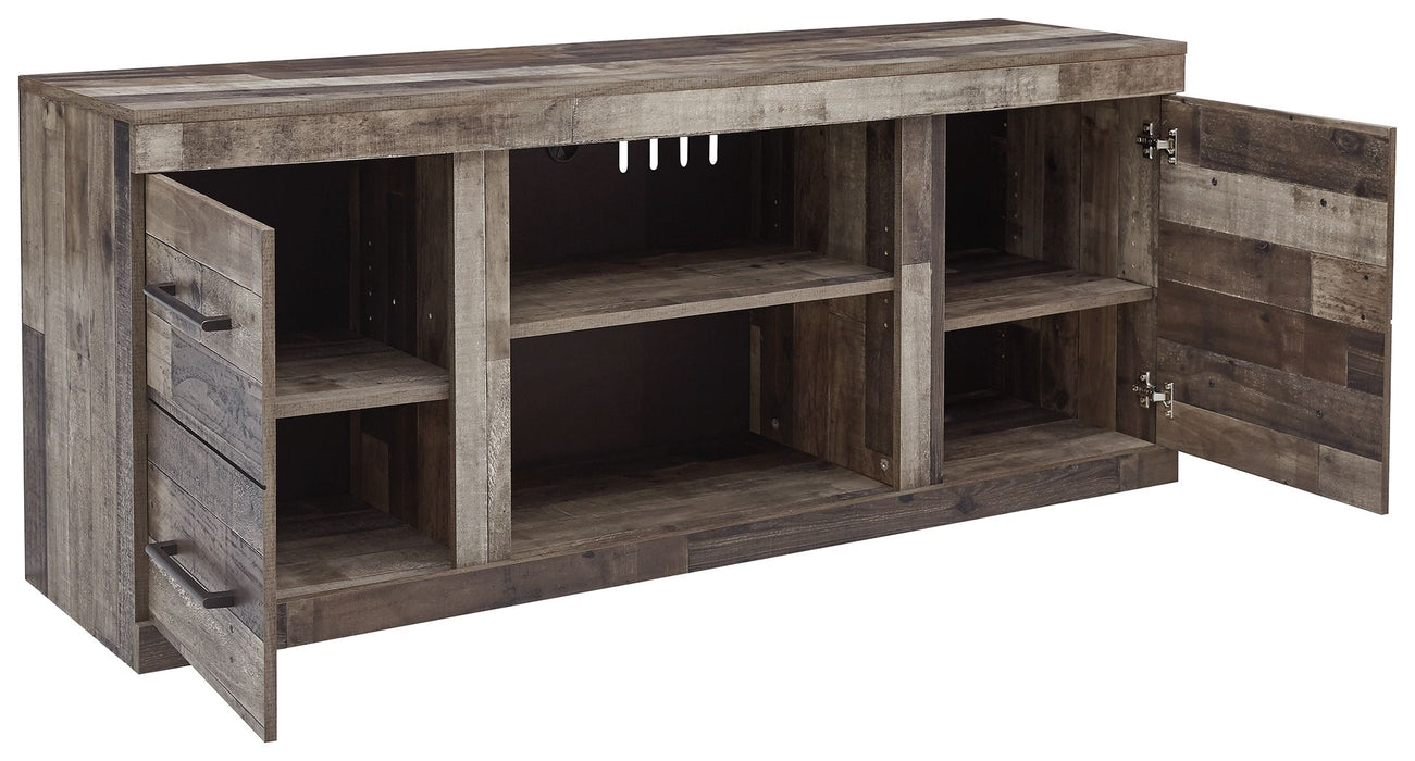 Derekson - Multi Gray - Soporte para TV LG con opción de chimenea