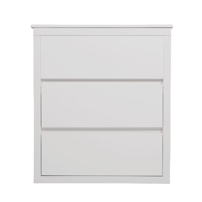 Freestanding Bathroom Vanity With Ceramic Sink, 2 Full Extension Drawers