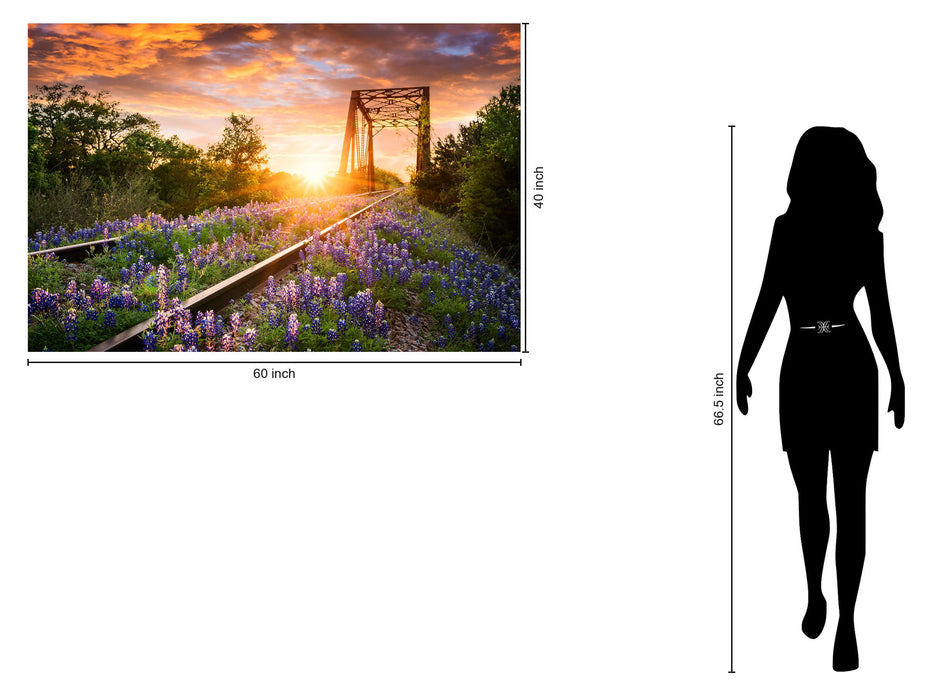 Tempered Glass With Foil - Bluebonnet Rails - Green