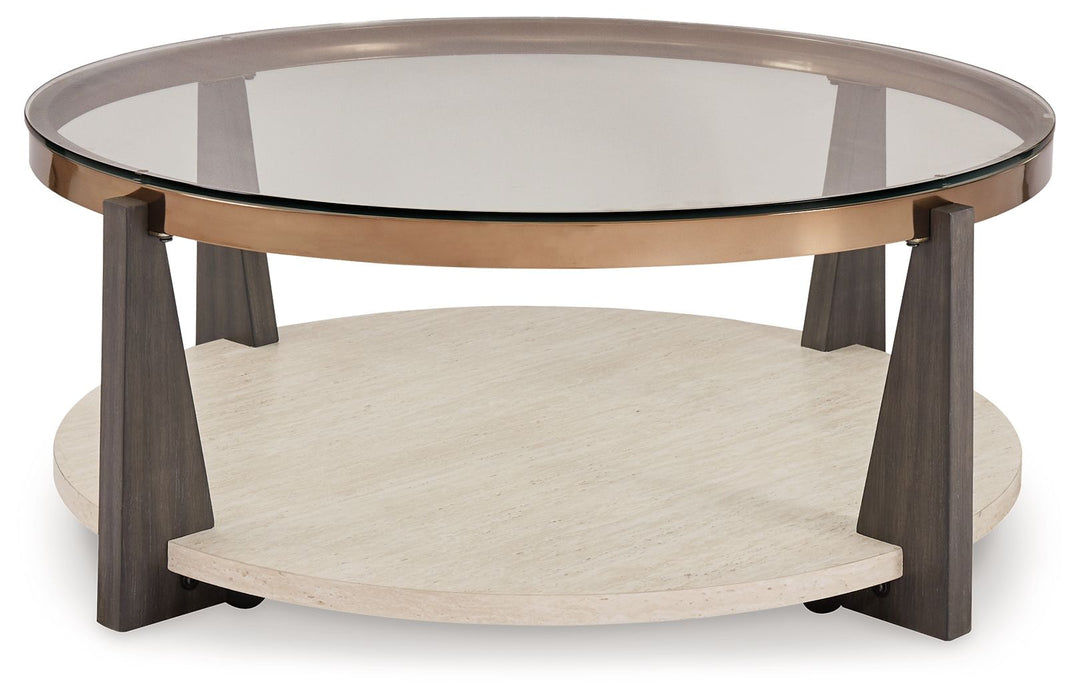 Frazwa - Round Cocktail Table - Multi