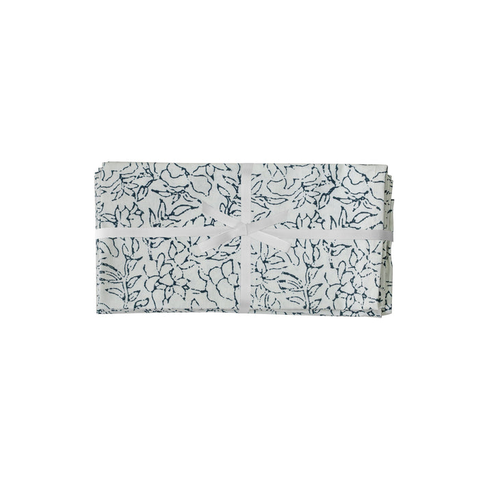 Crissy - Cotton Canvas Printed Napkins (Set of 4) - Inked