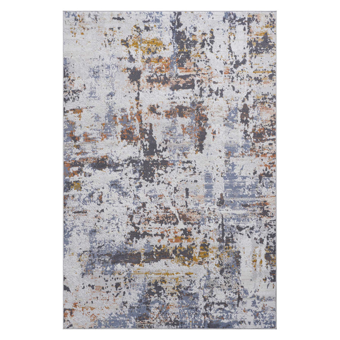 Payas - 6' X 9' Abstract Area Rug - Ivory / Blue