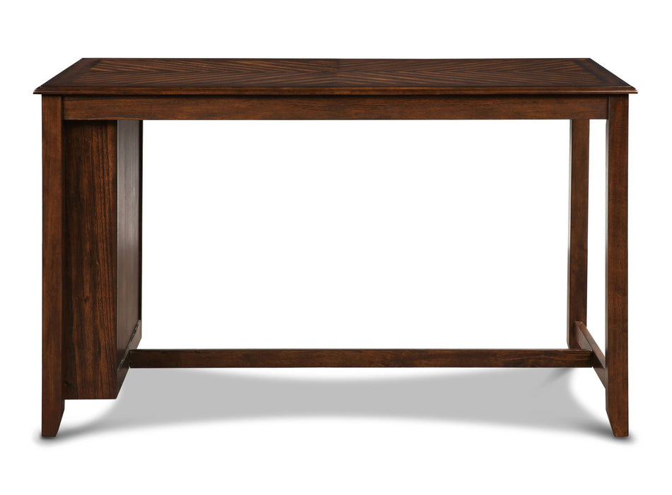 Amy - Mesa de mostrador de 60" y sillas con almacenamiento