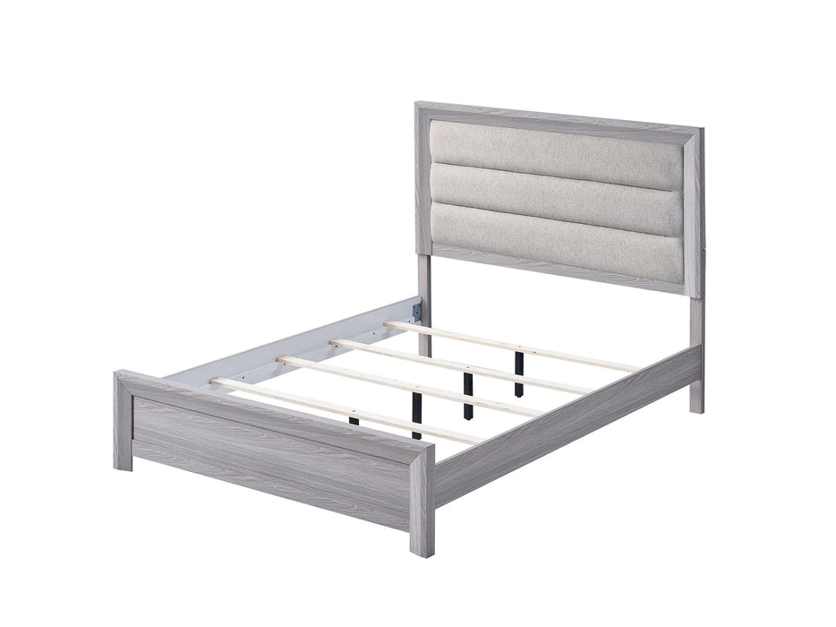 Adelaide - Upholstered King Bed - Drift Wood