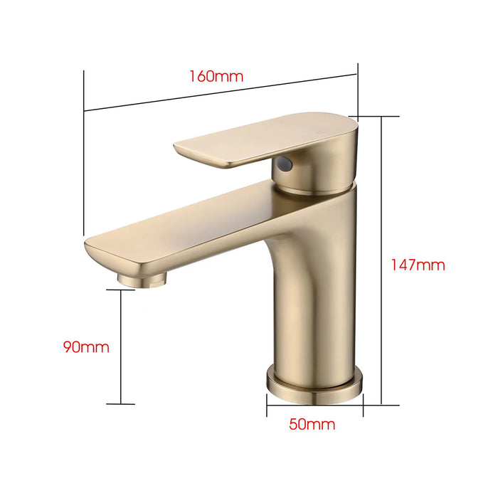 Modern Bathroom Sink Faucet Single Handle Brass Countertop Mount