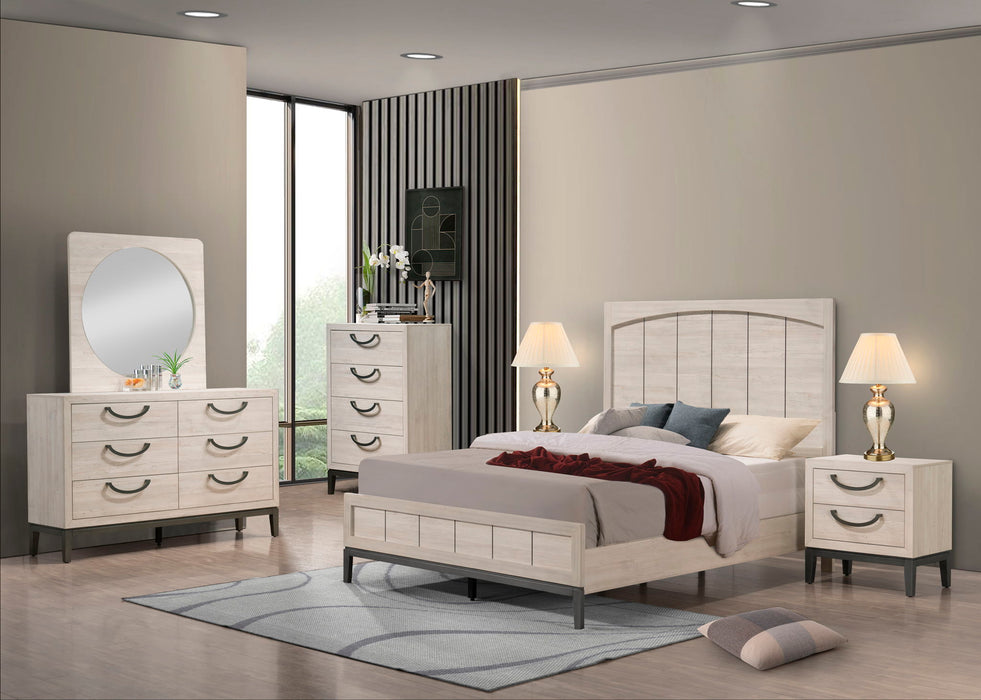 Veda - King Bed - Beige