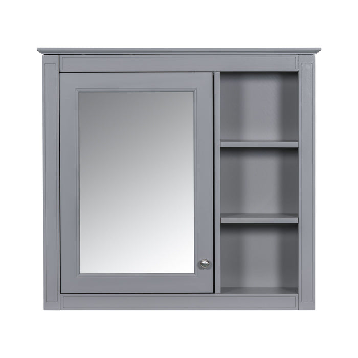 Wall Mounted Medicine Cabinet With Mirror And 3 Open Shelves