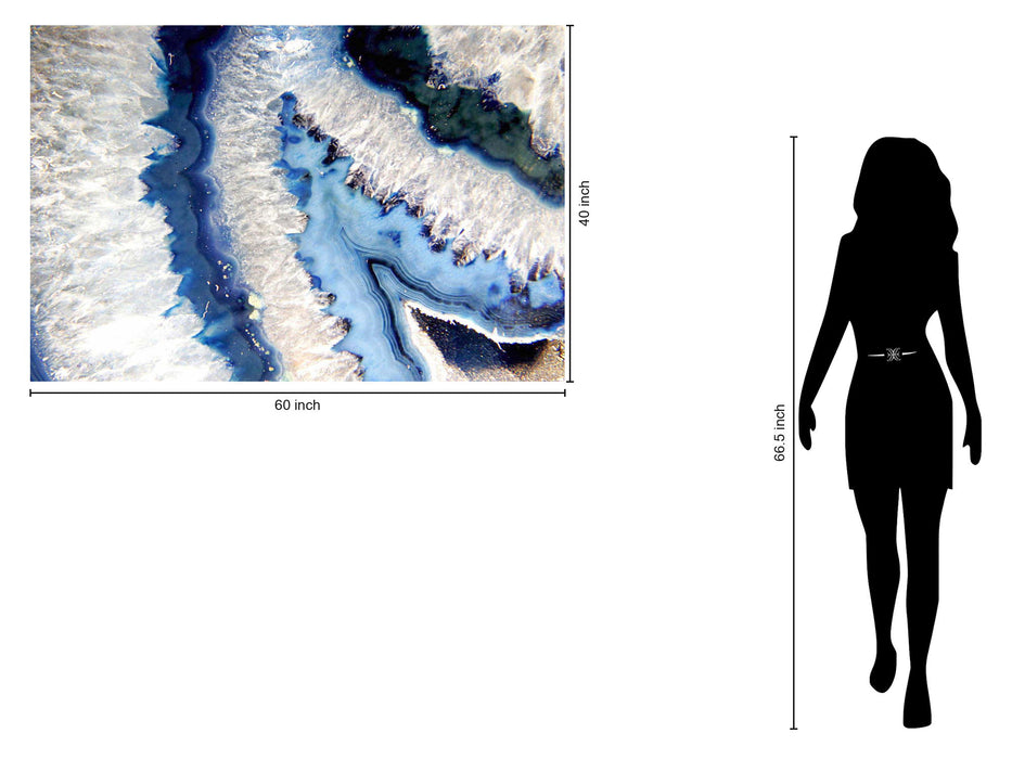 Floating Tempered Glass With Foil - Blue