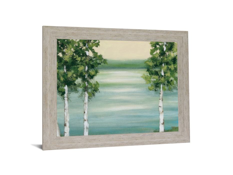 Birches Over Serene Water - 28" x 34" Framed Wall Art