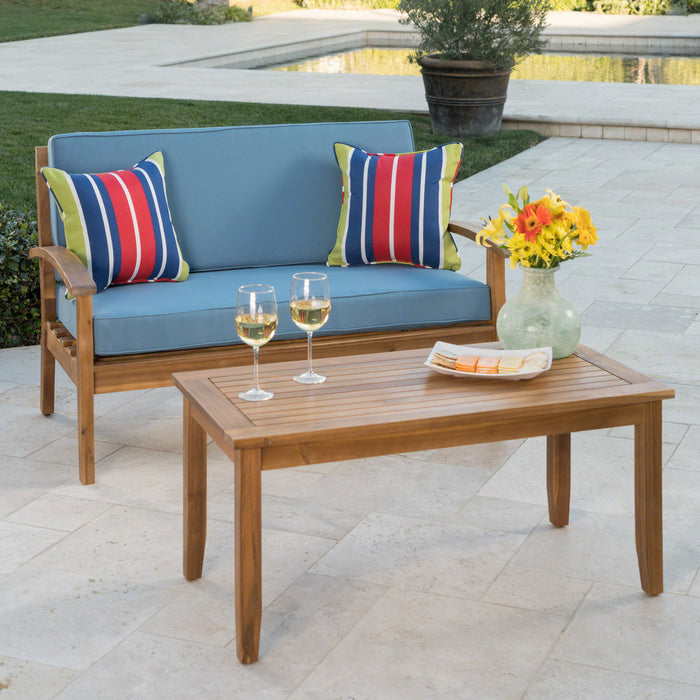 Shynel - Outdoor Seating Group With Cushions 4 Person Comfortable Design - Teak