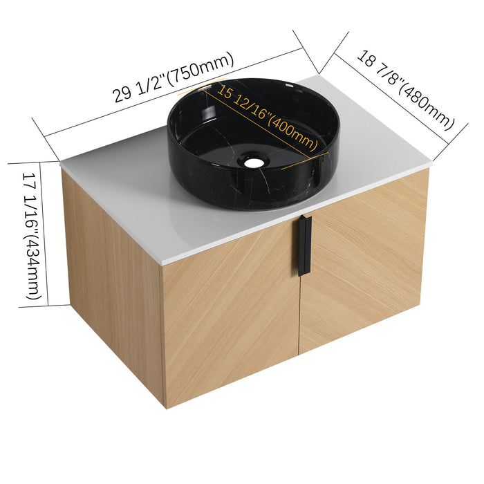 Wall Mounted Bathroom Vanity & Art Sink