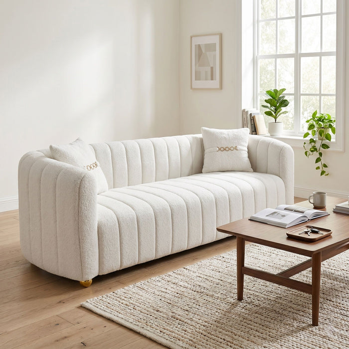 Sofa With Accents And Removable Cushions