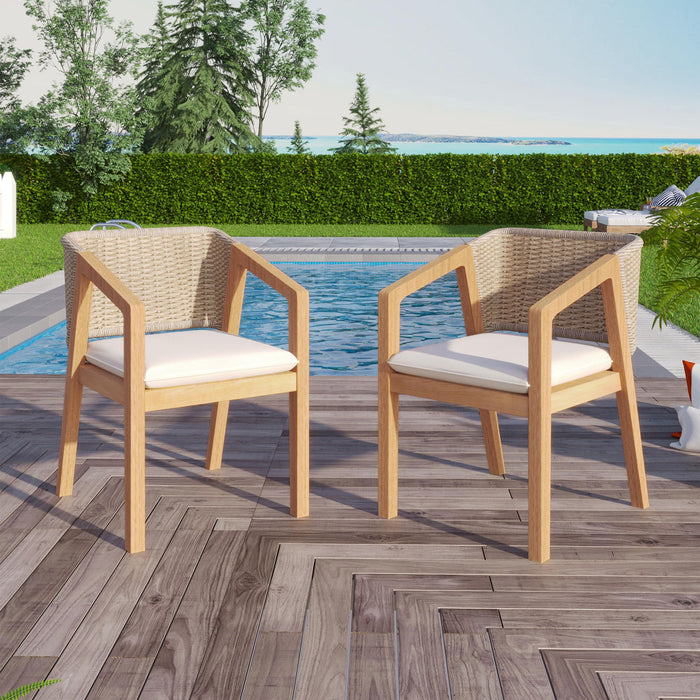 Patio Dining Chair (Set of 2) - Light Teak