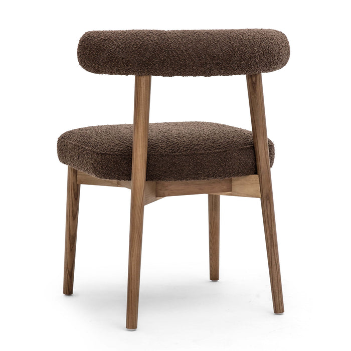 Spara - Performance Boucle Side Chair - Chocolate Brown