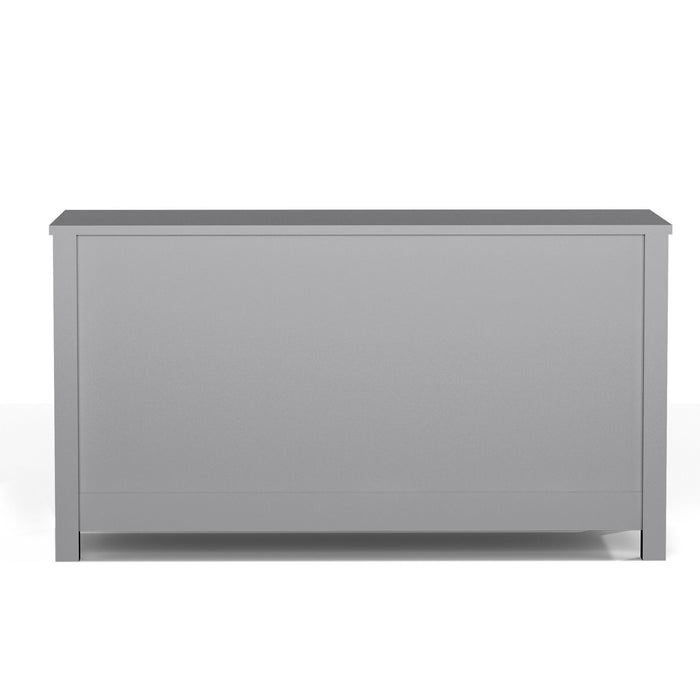 Kids Toy Box Storage With Safety Hinged Lid - Gray
